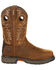 Image #2 - Georgia Boot Men's Carbo-Tec LT Waterproof Western Work Boots - Alloy Toe, Brown, hi-res