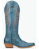 Image #2 - Dan Post Women's Grace Tall Western Boots - Snip Toe, Blue, hi-res