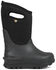 Bogs Boys' Neo Classsic Black Outdoor Boots - Round Toe, Black, hi-res