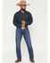 Image #1 - Wrangler Retro Men's Medium Wash Slim Straight Stretch Denim Jeans, Medium Wash, hi-res