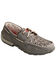 Image #1 - Twisted X Women's Tooled Boat Shoes - Moc Toe, Grey, hi-res