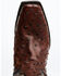 El Dorado Men's Exotic Full-Quill Ostrich Skin Western Boots - Square Toe, Chocolate, hi-res