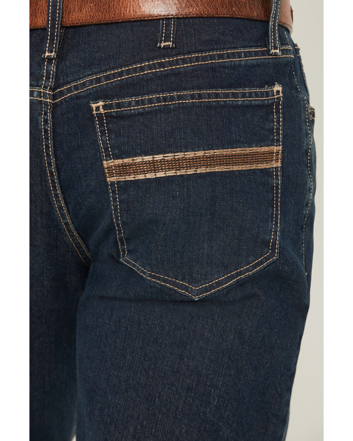Image #4 - Cinch Men's White Label Dark Wash Relaxed Straight Performance Stretch Denim Jeans, Indigo, hi-res