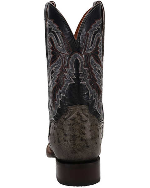 Image #5 - Dan Post Men's Exotic Ostrich Western Boots - Square Toe , Grey, hi-res