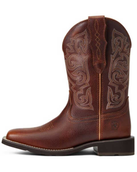 Image #2 - Ariat Women's Delilah Western Performance Boots - Broad Square Toe, Brown, hi-res