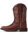Image #2 - Ariat Women's Delilah Western Performance Boots - Broad Square Toe, Brown, hi-res