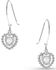 Montana Silversmiths Women's Frozen Heart Earrings, Silver, hi-res