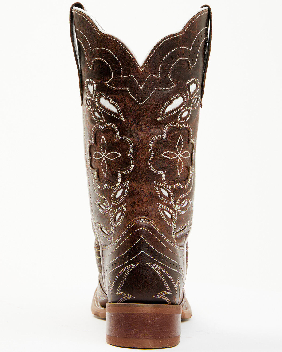 Image #5 - Laredo Women's Underlay Performance Western Boots - Broad Square Toe, Chocolate, hi-res