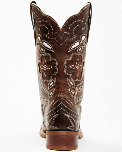 Image #5 - Laredo Women's Underlay Performance Western Boots - Broad Square Toe , Chocolate, hi-res