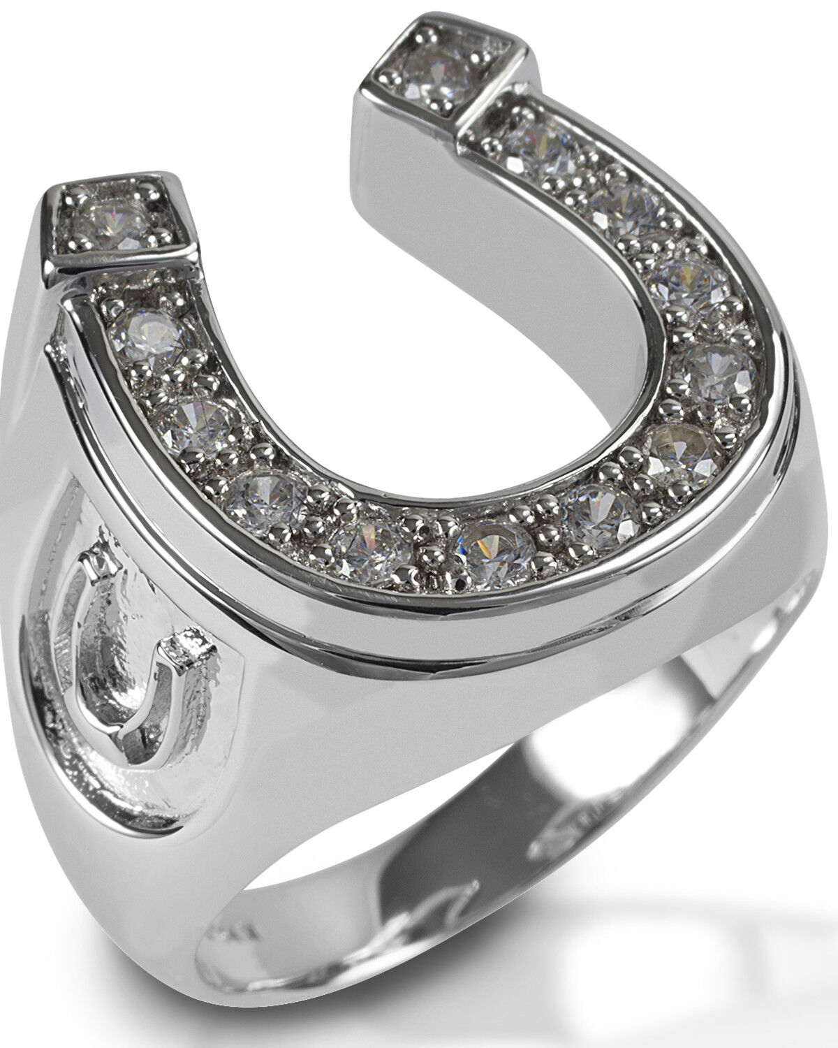 Image #1 - Kelly Herd Men's Horseshoe Ring, Silver, hi-res