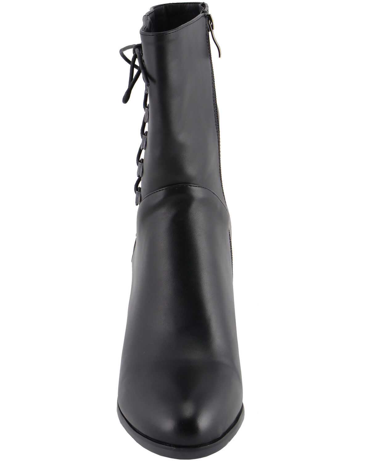 Image #5 - Milwaukee Leather Women's Laced Side Riding Boots - Round Toe, Black, hi-res