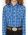 Image #2 - Wrangler Retro Boys' Plaid Print Long Sleeve Snap Western Shirt, Blue, hi-res