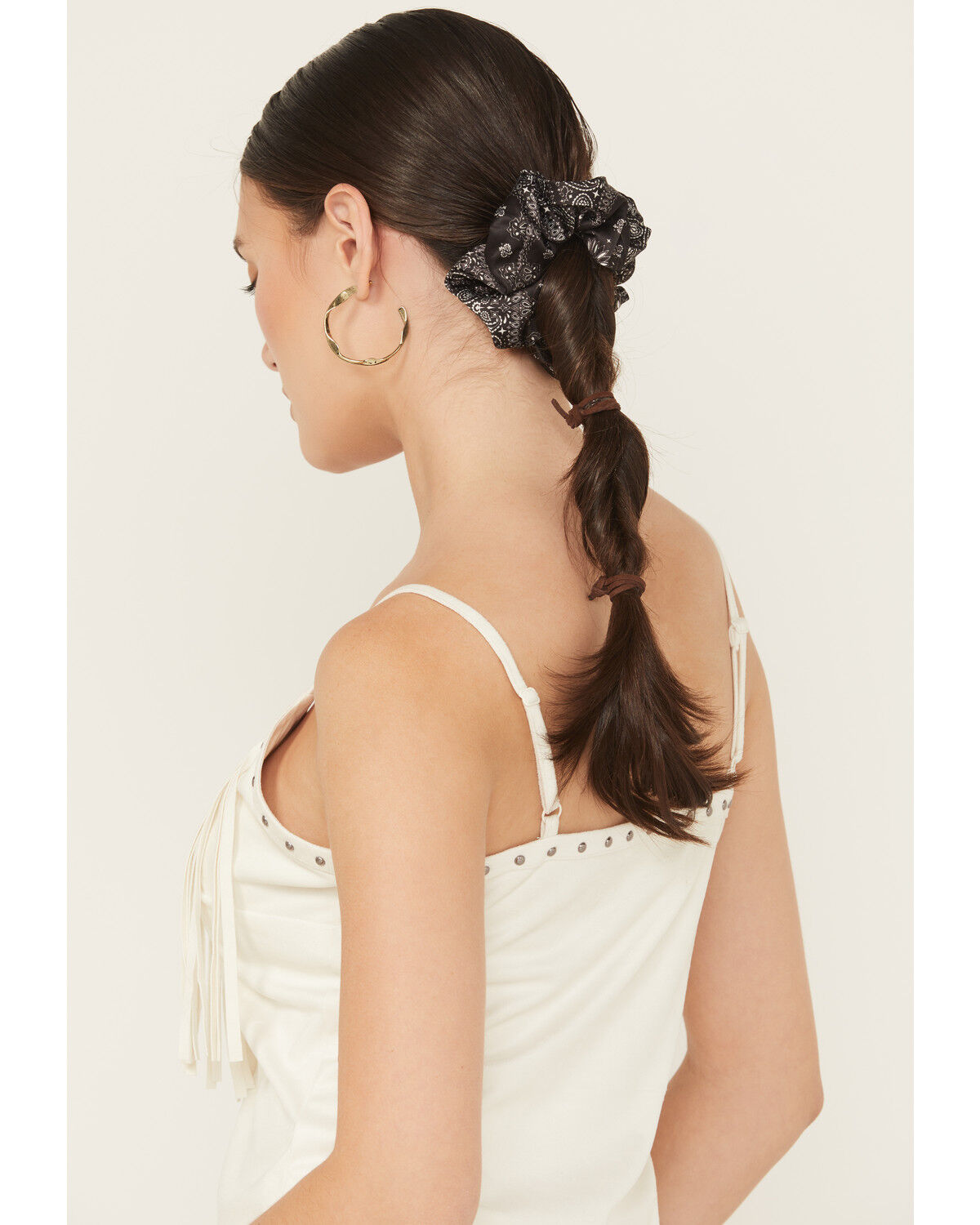 Image #2 - Idyllwind Women's Bellshire Oversized Scrunchies - 2 Piece, Black/white, hi-res