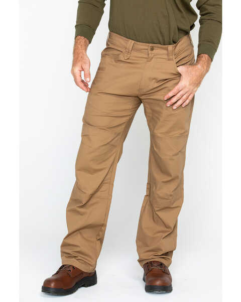 Hawx Men's Stretch Ripstop Utility Work Pants , Brown, hi-res