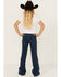 Image #3 - Wrangler Girls' Tori Pull-On Flare Stretch Jeans , Dark Wash, hi-res