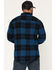 Image #4 - Hawx Men's Bull Plaid Print Long Sleeve Button-Down Flannel Shirt, Navy, hi-res