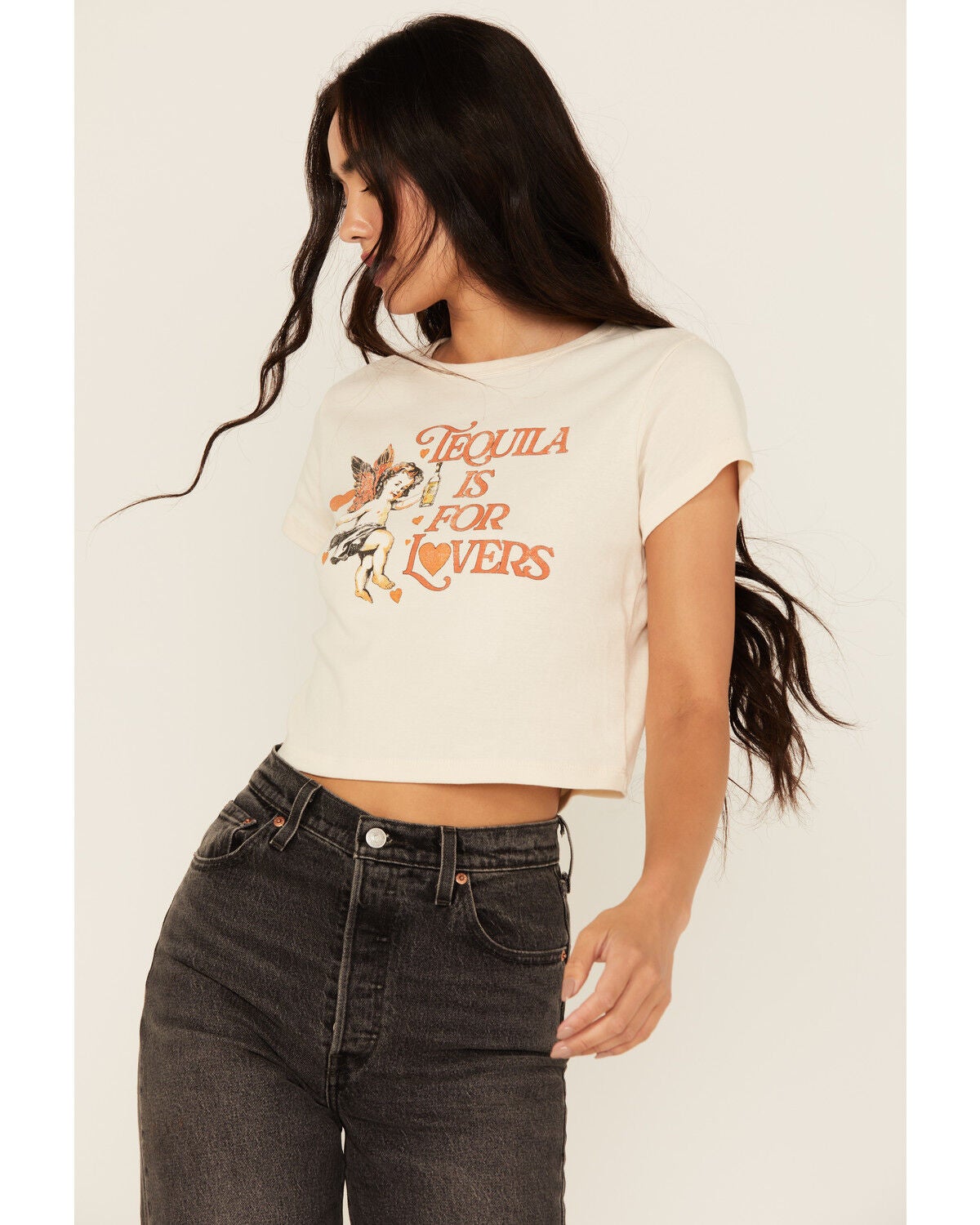 Girl Dangerous Women's Tequila Lovers Short Sleeve Graphic Tee, White, hi-res