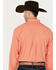Cinch Men's Solid Long Sleeve ARENAFLEX Button-Down Western Shirt, Coral, hi-res
