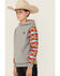 Image #2 - Hooey Boys' Printed Sleeve Hooded Sweatshirt, Grey, hi-res