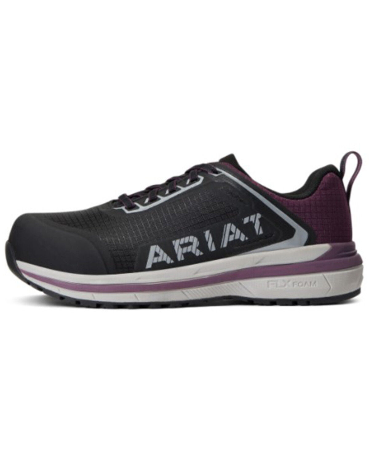 Image #2 - Ariat Women's Outpace Lace-Up Safety Work Sneaker - Composite Toe, Black, hi-res