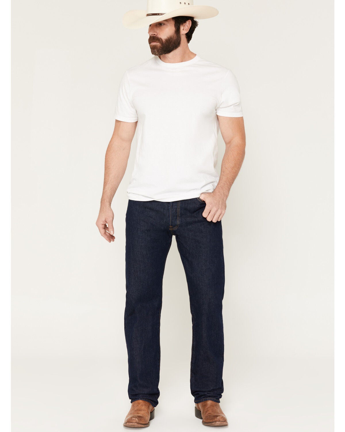 Image #1 - Levi's Men's 501 Original Prewashed Regular Straight Leg Jeans, Rinsed, hi-res