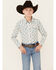 Image #1 - Cody James Boys' Geo Print Long Sleeve Snap Western Shirt, Ivory, hi-res