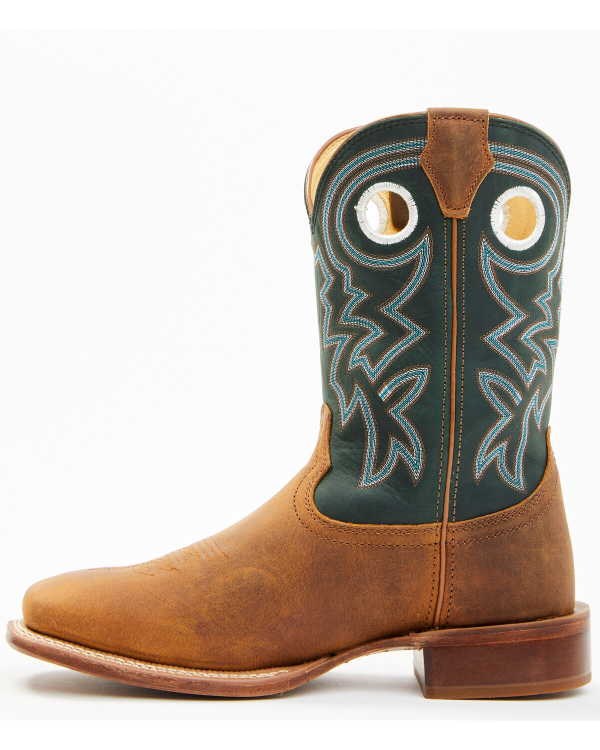 Image #3 - Justin Men's Frontier Western Boots - Broad Square Toe, Tan, hi-res