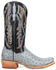 Image #2 - Dan Post Men's Brady Exotic Ostrich Western Boots - Square Toe, Blue, hi-res