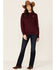 Image #4 - Ariat Women's Embroidered Logo Hoodie, Wine, hi-res