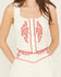 Image #3 - Rock & Roll Denim Women's Sleeveless Boot Stitch Embroidered Top, Natural, hi-res