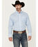 Image #1 - Wrangler Men's Geo Print Long Sleeve Button-Down Western Shirt, Blue, hi-res