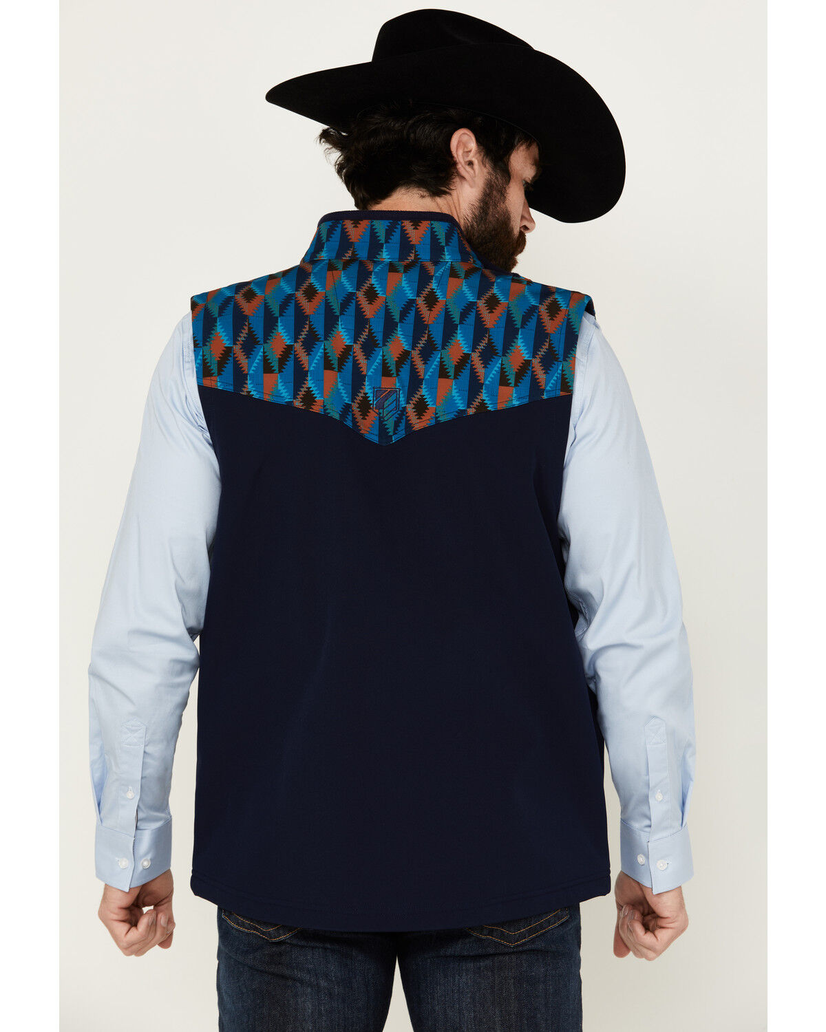 Image #4 - RANK 45® Men's Ranbull Softshell Vest, Medium Blue, hi-res