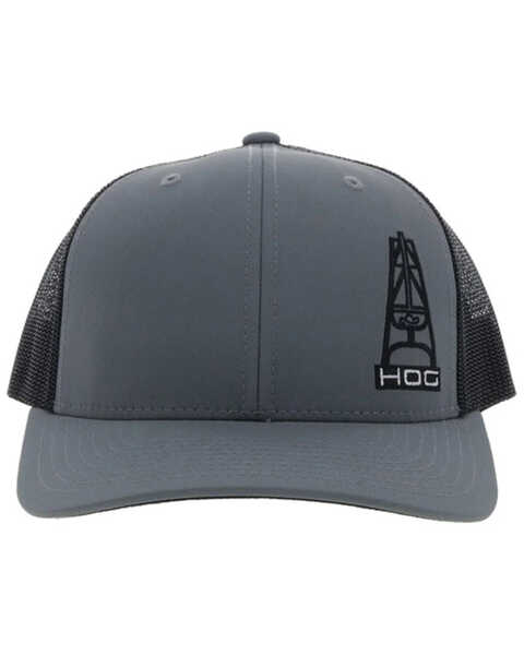 Image #3 - Hooey Men's Hog Logo Trucker Cap , Black/grey, hi-res