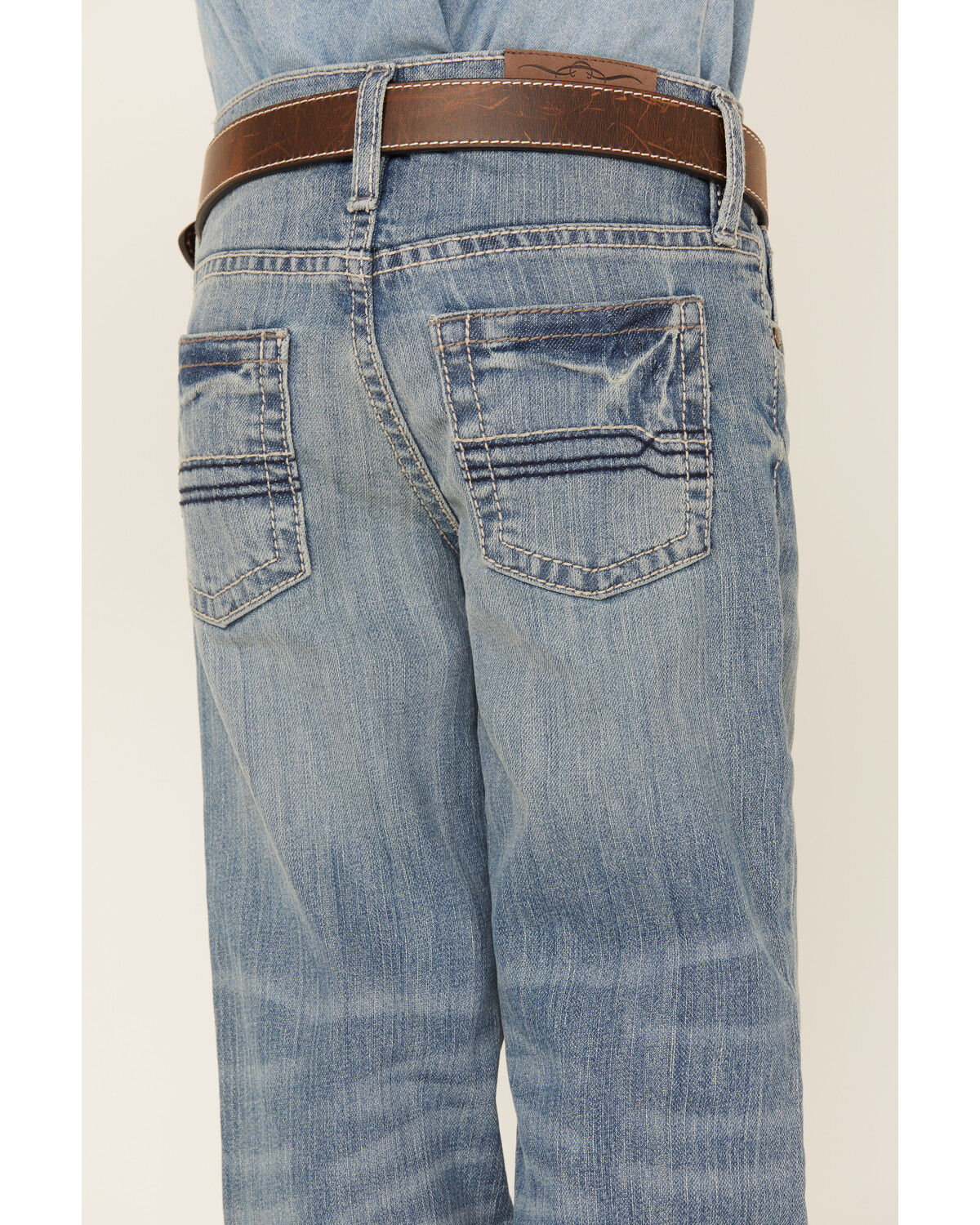 Image #4 - Cody James Boys' Hamshackle Wash Relaxed Boot Denim Jeans, Light Wash, hi-res