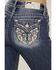 Image #2 - Miss Me Women's Medium Wash Americana Pocket Bootcut Stretch Denim Jeans, Medium Wash, hi-res