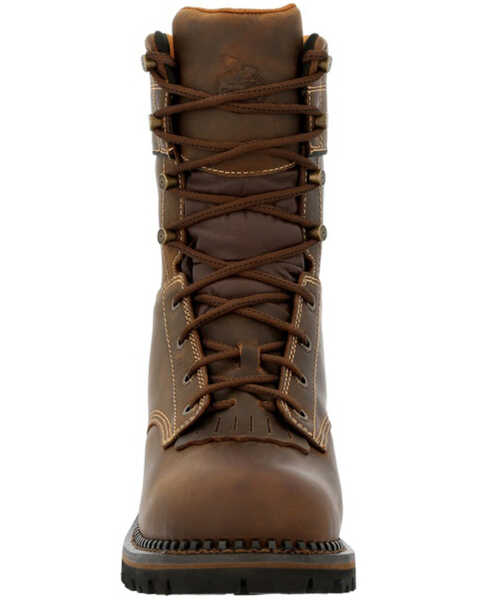 Image #4 - Georgia Boot Men's 9" AMP LT Logger Insulated Waterproof Work Boots - Composite Toe , Brown, hi-res