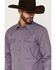 Image #2 - Moonshine Spirit&reg; Men's Plum Terrain Geo Print Long Sleeve Snap Western Shirt, Purple, hi-res