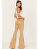 Shyanne Women's Iced Coffee High Rise Stretch Super Flare Jeans, Coffee, hi-res