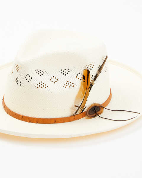 Stetson Men's Andromeda Straw Western Hat, Natural, hi-res