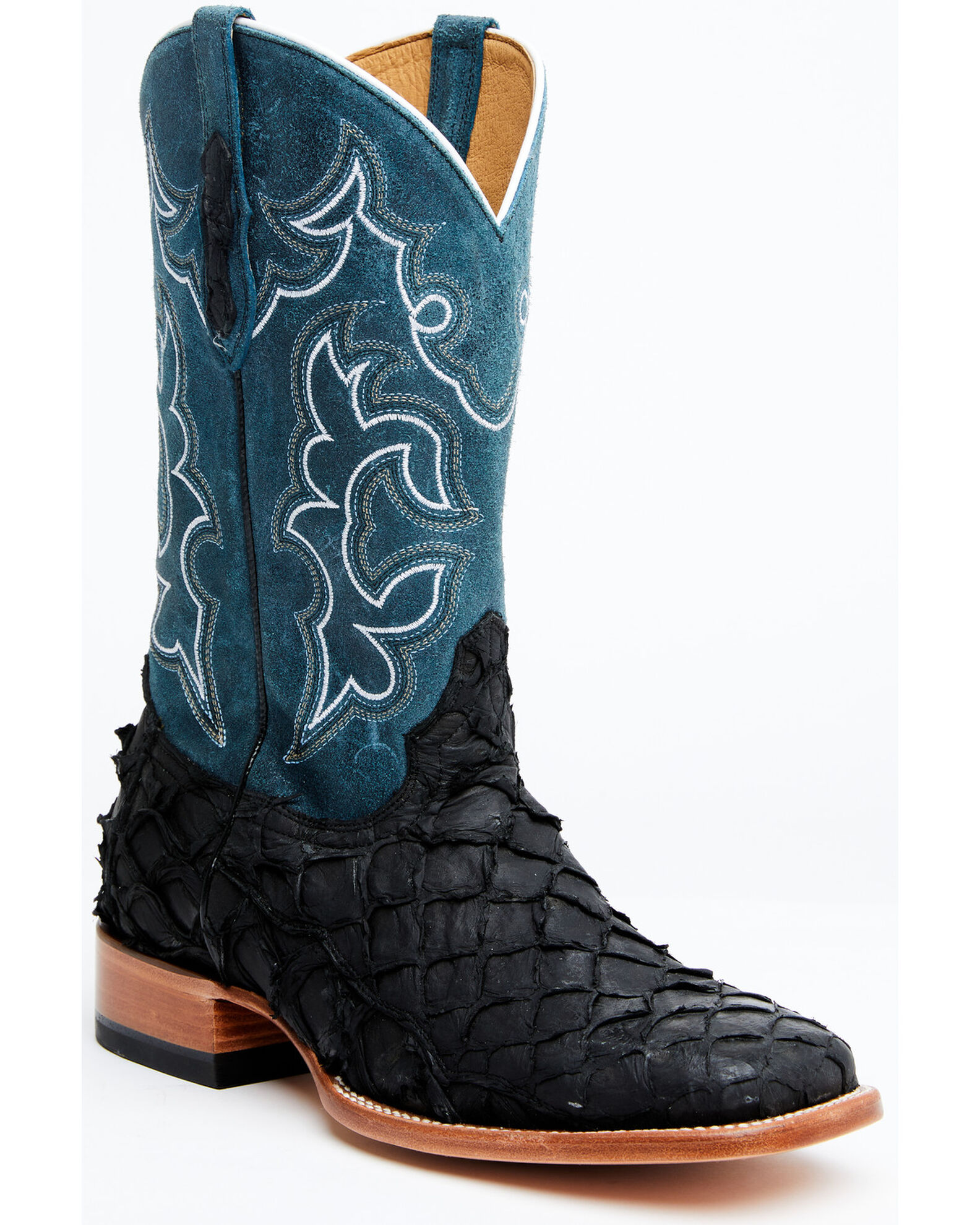 Cody James Men s Pirarucu Soul Western Exotic Boot Broad Square Toe Sheplers