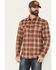 Image #1 - Brothers and Sons Men's Bosque Everyday Plaid Print Long Sleeve Button Down Flannel Shirt, Chocolate, hi-res