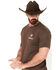 Image #4 - Ariat Men's Outline Logo Short Sleeve Graphic T-Shirt, Brown, hi-res