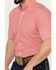 Image #3 - Ariat Men's Lain Fitted Short Sleeve Button Down Western Shirt, Red, hi-res