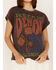 Image #3 - Cleo + Wolf Women's Denali Graphic Tee, Dark Brown, hi-res