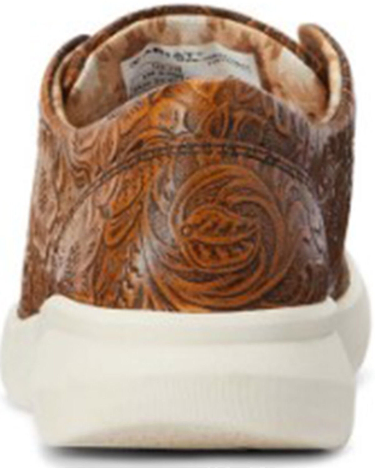 Image #3 - Ariat Women's Floral Embossed Casual Hilo Shoe - Moc Toe, Brown, hi-res