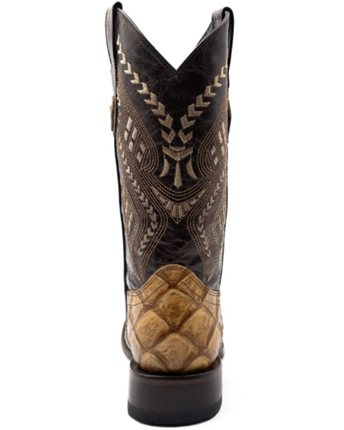 Image #5 - Ferrini Men's Bronco Pirarucu Print Western Boots - Broad Square Toe, Brown, hi-res