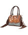 Myra Bag Women's Cowhide Satchel, Brown, hi-res