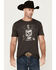 Image #1 - Moonshine Spirit Men's Bottle Lines Short Sleeve Graphic T-Shirt, Charcoal, hi-res