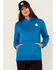 Image #2 - Carhartt Women's Relaxed Fit Midweight Logo Graphic Hoodie, Blue, hi-res