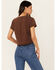 Image #4 - Shyanne Women's Chase Whiskey Not Cowboys Short Sleeve Graphic Tee , Dark Brown, hi-res